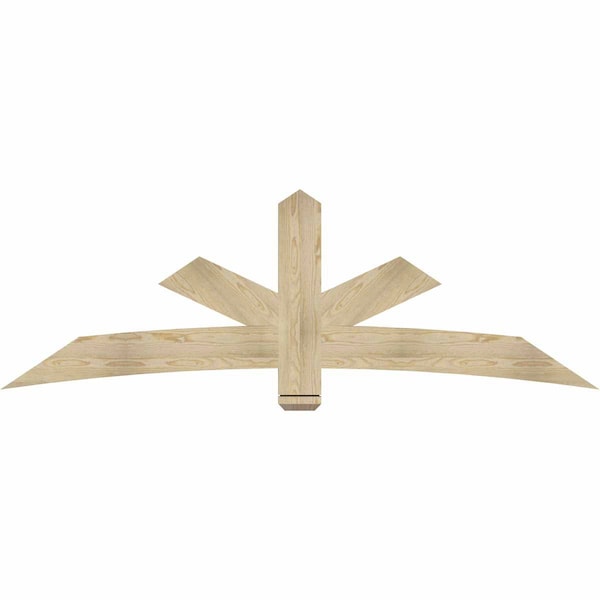 Ekena Millwork Alberta Rough Sawn Timber Gable Bracket, Douglas Fir, 84"W x 28"H x 2"D x 6"F, 8/12 Pitch GBW084X28X0206ALB00RDF - main